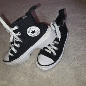 Converse Black and White High-Top Sneakers Kids Size 13